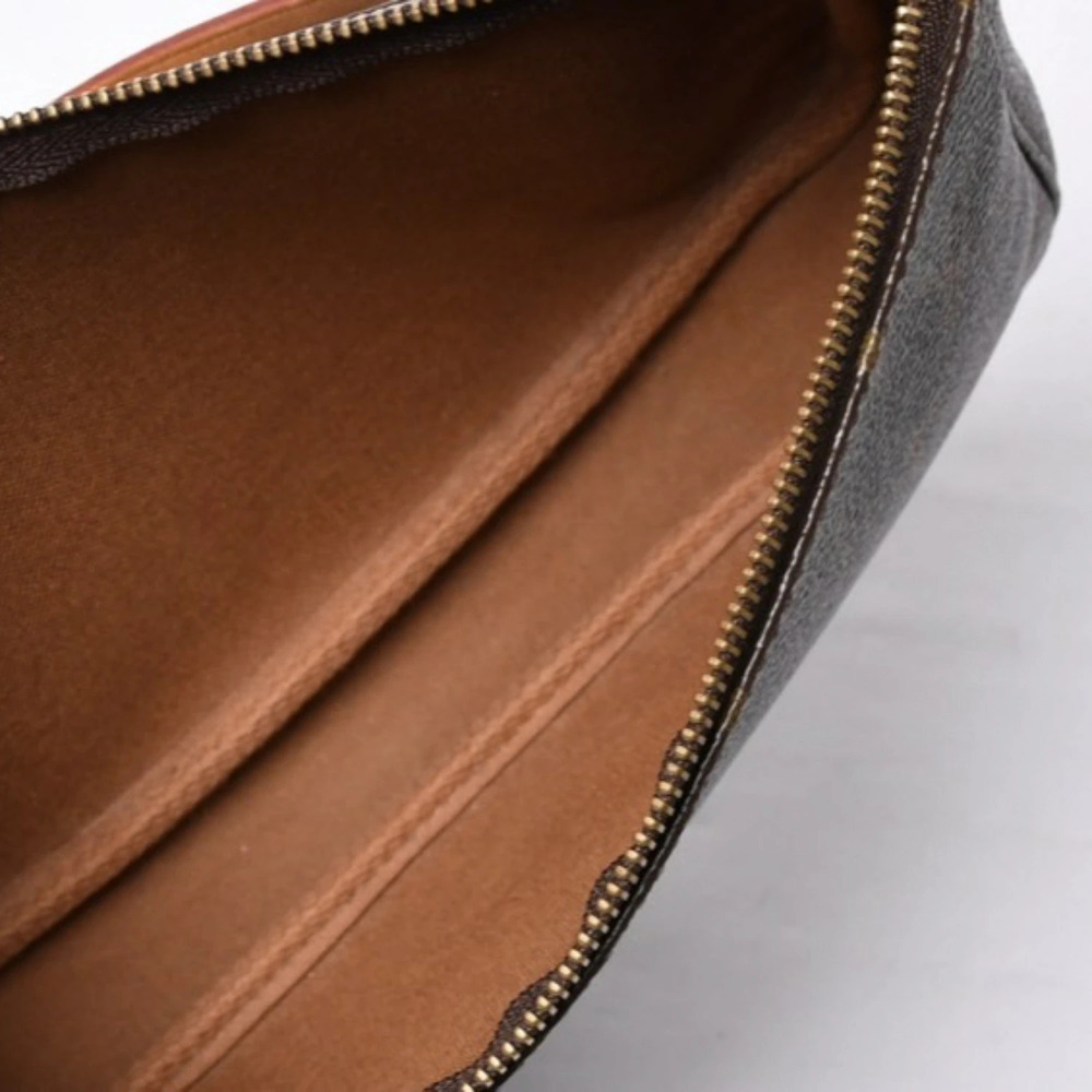 LOUIS VUITTON Pochette Accessoires Accessory Pouch Clutch Monogram Brown Leather - Picture 12 of 13